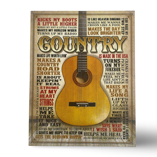 Plaques Déco Guitar country